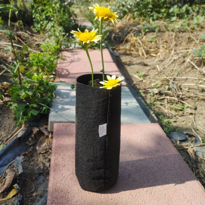 247WorkShop 247Garden 1/4-Gallon Skinny Tall Black Fabric Pot 3D x 8H