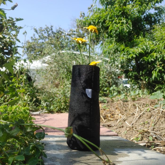 247WorkShop 247Garden 1/4-Gallon Skinny Tall Black Fabric Pot 3D x 8H