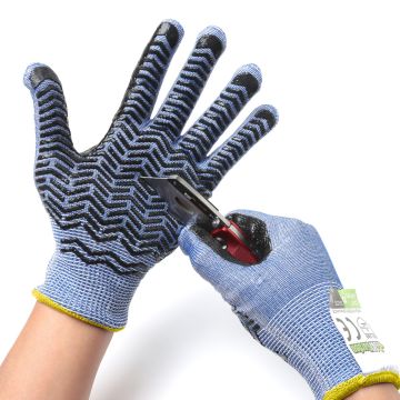 247Garden Cut-Resistant Gloves w/Stainless Steel Fabric Wire Protection w/Grips for Gardening, Working +Factory & Warehousing Jobs (1-Pair, Small)