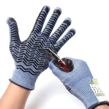 247Garden Smartphone Cut-Resistent Gloves w/Grip (Made w/ Stainless Steel Chainmail Cut-Protection Fabric)