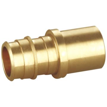 247Garden 1 in. PEX-A x 1 in. Female Sweat Copper Pipe Adapter (NSF Lead Free Brass F1960 PEX Cold Expansion Fitting)