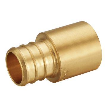 247Garden 1/2 in. PEX-B x 1/2 in. Female Sweat Copper Adapter (Lead Free DZR Brass NSF F1807 PEX Pipe Crimp Fitting)