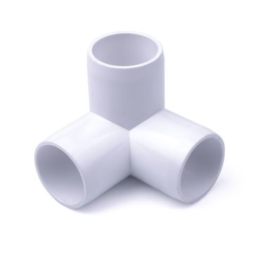 SCH40 3-Way Elbow PVC Fitting ASTM Furniture-Grade for 1/2", 3/4", 1", 1-1/4", 1-1/2", 2" Pipes