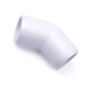 SCH40 45-Degree PVC Fitting ASTM Furniture-Grade for 1/2", 3/4", 1", 1-1/4" Pipes
