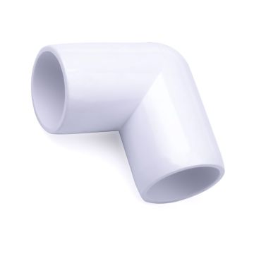 SCH40 90-Degree PVC Fitting ASTM Furniture-Grade for 1/2", 3/4", 1", 1-1/4" Pipes
