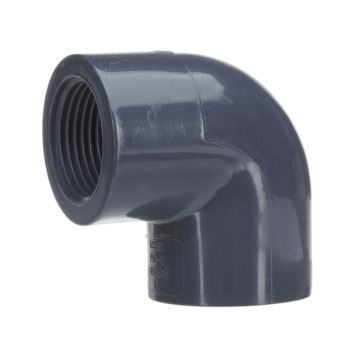 247Garden SCH80 PVC 1" 90-Degree Female-Threaded Elbow for Schedule-80 High Pressure Water/Chemical Pipe Fitting (FPT x FPT Female Thread)