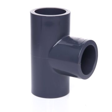 247Garden SCH80 PVC 3/4" Tee 3-Way Straight Fitting for High Pressure Schedule-80 Pipes (Slip/Socket)