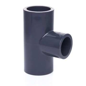 247Garden SCH80 PVC 3/4"x1/2" Reducing Tee 3-Way Fitting for Schedule-80 High Pressure Water/Chemical Pipes