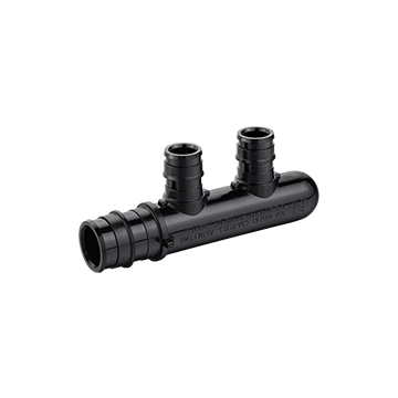 247Garden Manifold 3/4" inlet, 1/2" outlet, 2-port closed, ASTM F1960 PPSU PEX-A Expansion Fitting