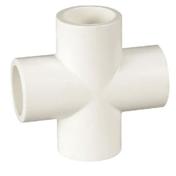 3/4 in. SCH40 PVC Cross Schedule-40 4-Way Pipe Fitting NSF ASTM ANSI