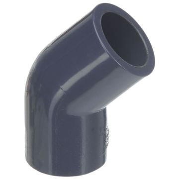 1/2 in. SCH80 PVC 45-Degree Elbow Fitting (Socket) for High Pressure Chemical Processing/Water System