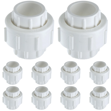 10-Pack 3/4 in. PVC Unions w/ O-Ring Schedule-40 Pipe Fitting