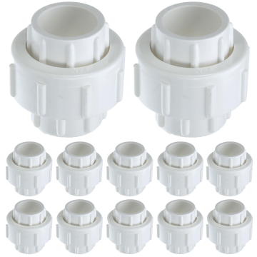 12-Pack 3/4 in. Schedule 40 PVC Unions w/ O-Ring Socket-Type Pipe Fitting