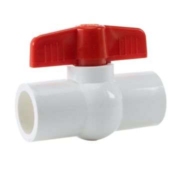1-1/4 in. PVC Compact Ball Valve SxS Socket-Fitting for Sch40/80 Pipe Fittings