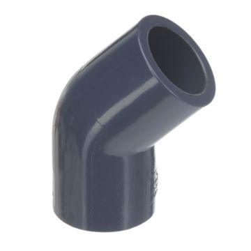 247Garden SCH80 PVC 1/2" 45-Degree Elbow Fitting (Socket) for High Pressure Chemical Processing/Water System