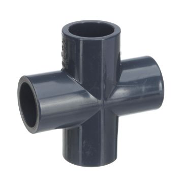 3/4 in. SCH80 PVC 4-Way Cross Fitting for Schedule-80 High Pressure Pipes