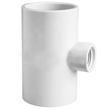 1-1/4 x 1/2 in. SCH-40 PVC Reducing Female-Threaded Tee NSF ASTM D2466 Slip x Slip x FIP