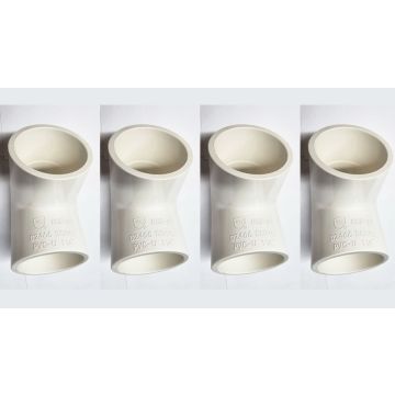 4-Pack 1-1/4 in. Schedule-40 PVC 90-Degree Elbows Pipe Fittings NSF SCH40 ASTM D2466 1.25"