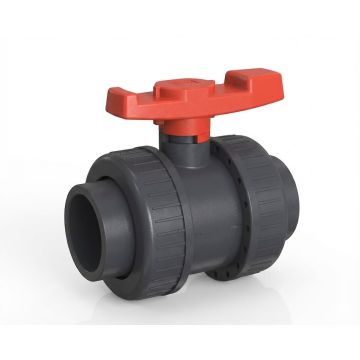 1/2 in. SCH40/80 PVC True Union Compact Ball Shut-off Valve Socket-Type ASTM/ANSI Certified