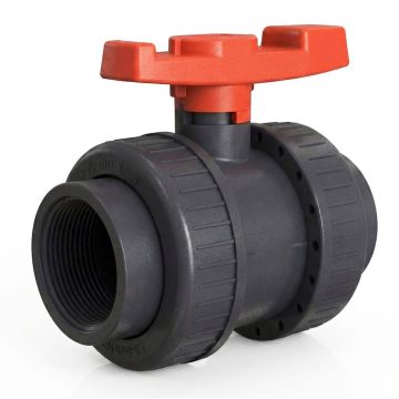 1/2 in. SCH40/80 PVC True Union Compact Ball Shut-off Valve Threaded-Type ASTM/ANSI Certified