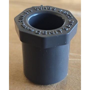 1/2 x 1/4 in. PVC Schedule-80 Bushing/Reducing Ring High Pressure Reducer Fitting NSF UPVC ASTM D2467 1/2" Spigot x 1/4" Slip/Socket