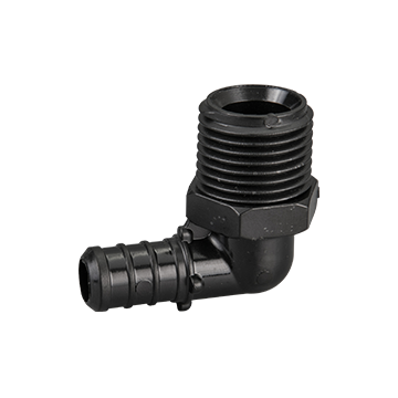 1/2" PEX-B x 1/2" Male NPT Elbow Adapter Plastic PPSU ASTM F2159 PEX Crimp Fitting NSF-Certified