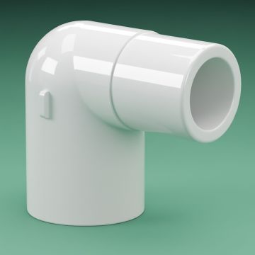 1/2 in. SCH-40 PVC 90-Degree Straight Street Elbow Fitting NSF ASTM D2466 1/2" Slip x 1/2" Spigot 90°