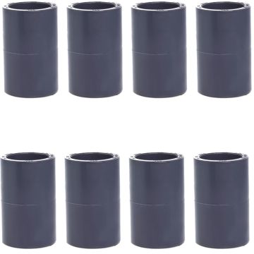 8-Pack 1 in. Schedule-80 PVC Couplings Slip/Straight/Socket Fittings NSF ASTM D2467