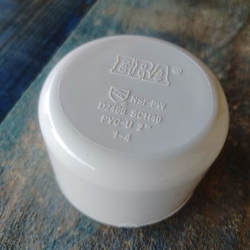 2 in. SCH40 PVC End Cap/End Plug NSF Schedule-40 Pipe Fitting
