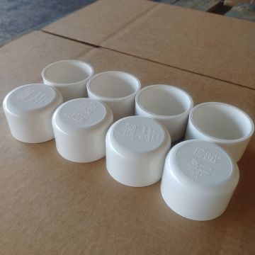 8-Pack 2 in. SCH-40 PVC End Caps/Plugs NSF ANSI ASTM D2466 2" Slip/Socket Pressure Fittings
