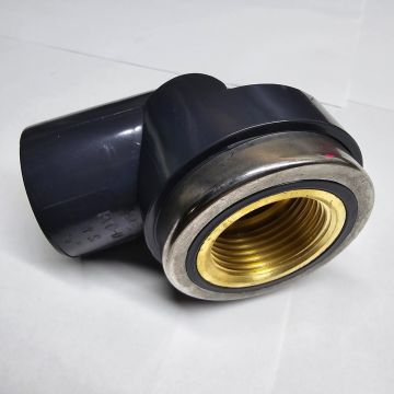 3/4 in. SCH80 PVC 90-Degree Female Elbow w/Brass Threaded Fitting NSF ASTM D2467 PVC Slip x FPT Brass Connector