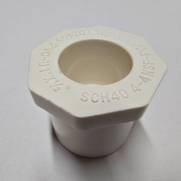 1 x 1/2 in. SCH40 PVC Reducing Ring/Bushing NSF Schedule-40 Pipe Fitting