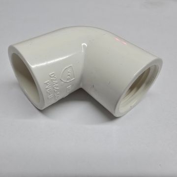 1/2 in. SCH40 PVC 90-Degree Female-Threaded Elbow Schedule-40 Pipe Fitting NSF ASTM ANSI Socket x FPT