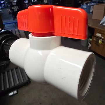 1 in. PVC Compact Ball Valve SxS Socket-Fitting for Sch40/80 Pipe Fittings