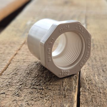 1 x 3/4 in. SCH40 PVC Female Reducing Ring NSF Schedule-40 Pipe Fitting