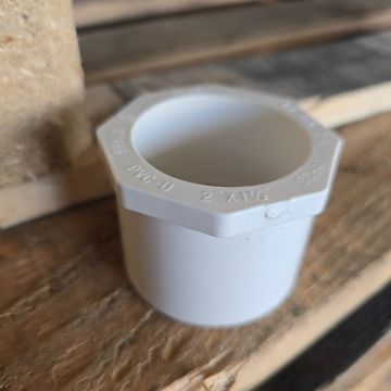 2 x 1-1/2 in. Schedule 40 PVC Reducing Ring/Reducer Bushing Pipe Fitting  NSF SCH40 ASTM D2466 2" Spigot x 1.5" Socket