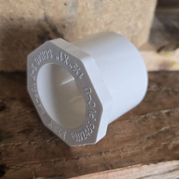 1-1/2 x 1 in. Schedule 40 PVC Reducing Ring/Reducer Bushing Pipe Fitting NSF SCH40 ASTM D2466 1.5" Spigot x 1" Socket