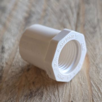 3/4 x 1/2 in. SCH40 PVC Female Reducing Ring Schedule-40 Pipe Fitting NSF ASTM ANSI