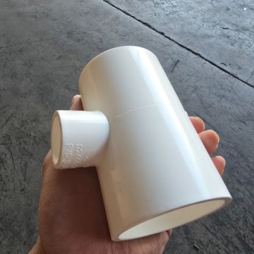 2 x 3/4 in. Schedule-40 PVC Reducing Tee 3-Way Pipe Fitting NSF SCH40 ASTM D2466 2" x 0.75" Socket