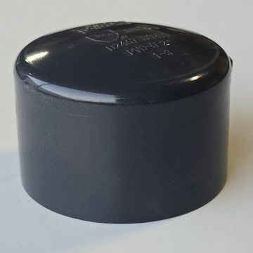 2 in. SCH-80 PVC Cap/End Plug High Pressure Pipe Fitting Slip/Socket Connection NSF ASTM D2467