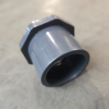 1-1/2 x 3/4 in. Schedule 80 PVC Reducing Ring/Reducer Bushing, Sch-80 Pipe NSF Fitting, 1.5" Spigot x 3/4" Slip/Socket