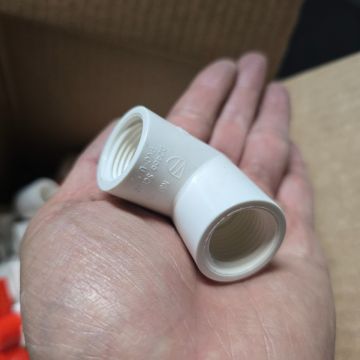 1/2 in. Schedule-40 PVC 90-Degree Double-Threaded Elbow FIP x FIP SCH40 ASTM D2466