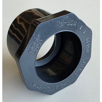 2 x 1-1/2 in. Schedule 80 PVC Reducing Ring/Reducer Bushing, Sch-80 Pipe NSF Fitting, 2" Spigot x 1.5" Slip/Socket