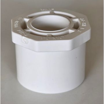 1-1/4 x 1/2 in. Schedule 40 PVC Reducing Ring/Reducer Bushing Pipe Fitting NSF SCH40 ASTM D2466 1.25" Spigot x 0.5" Socket