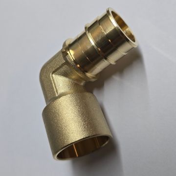 1 in. PEX-A x 1 in. Female Copper Sweat Elbow (NSF Lead Free Brass F1960 PEX Cold Expansion Fitting)