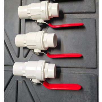 3-Pack 1/2 in. Two-Piece SCH40 PVC Chroming Ball Shut-Off Valves w/ Stainless Steel Handle