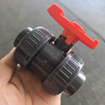 3/4 in. SCH40/80 PVC True Union Compact Ball Shut-off Valve Socket-Type ASTM/ANSI Certified