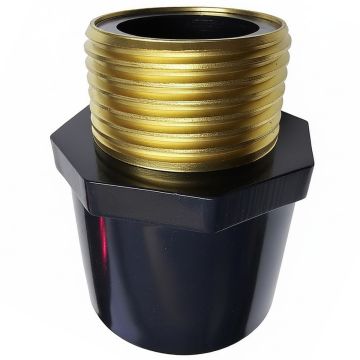 1 in. SCH-80 PVC  Male Adapter w/Brass Threaded-Fitting ASTM D2467/D2464 NPT 1" MTP, PVC-to-Brass Connector