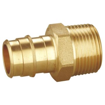 1 in. PEX-A x 1 in. NPT Male Adapter (NSF Lead Free Brass F1960 PEX Cold Expansion Fitting)