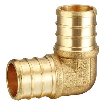 1/2 in. PEX-B 90° Elbow (Lead Free DZR Brass NSF F1807 PEX Crimp Fitting)